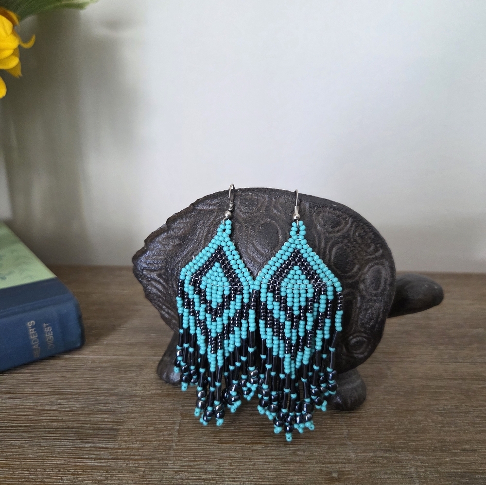 Handmade in Mexico🇲🇽 Beaded Earrings